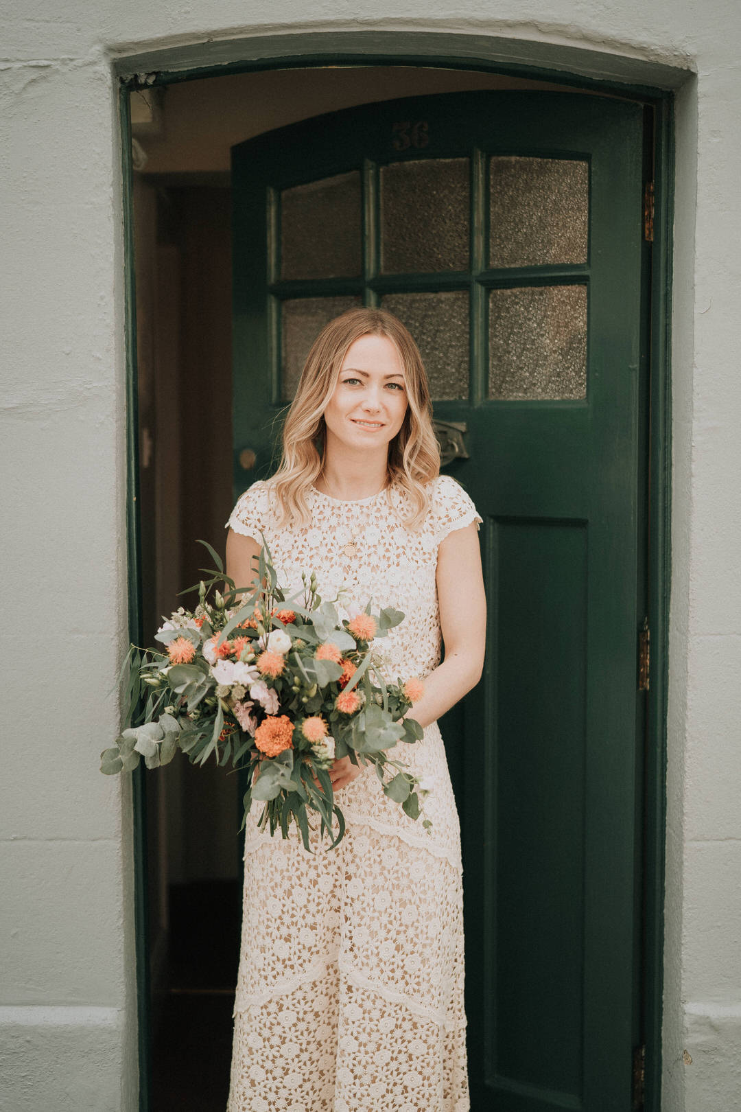 Immaclé Barcelona wedding dress, The Station House Hotel wedding