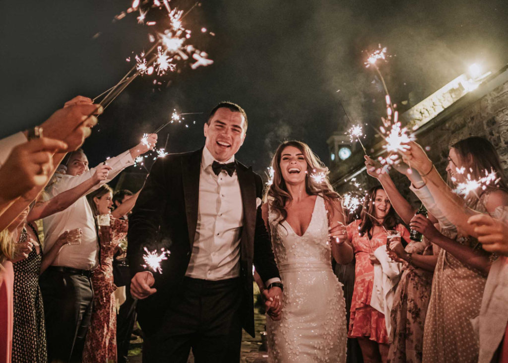 wedding sparklers celebration party