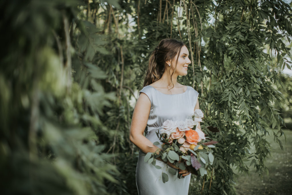 Ballymagarvey Village wedding, Atelier Pronovias wedding dress, silver bridesmaids dresses