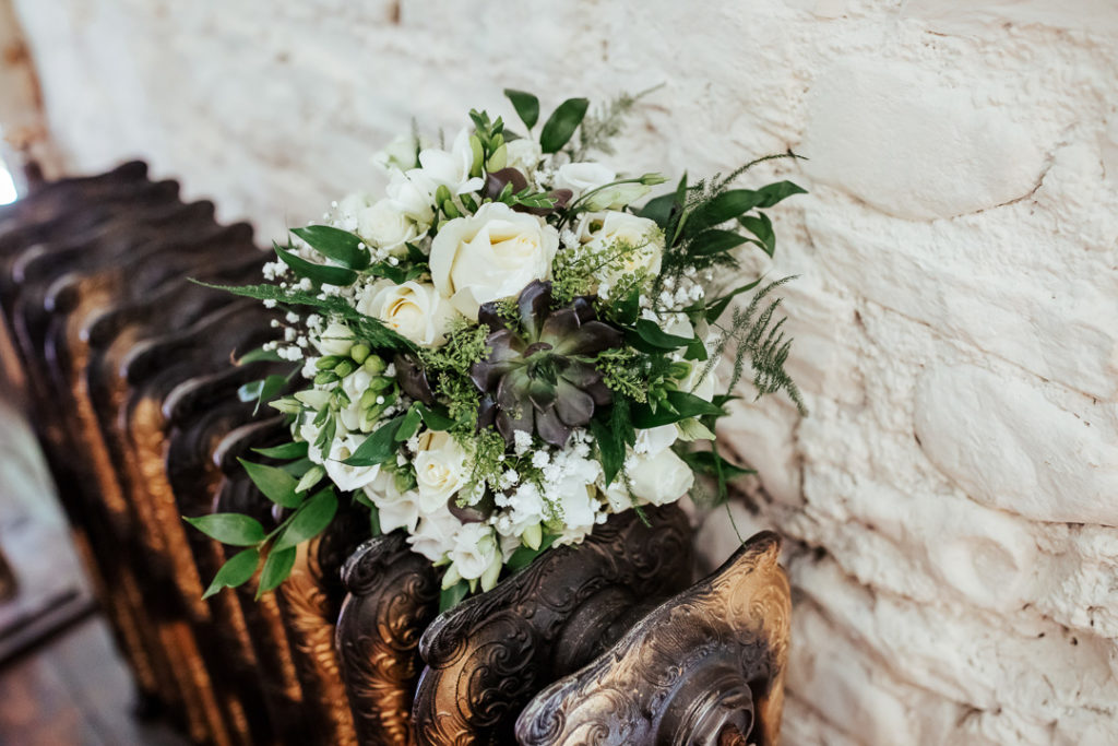 simple wedding bouquet, Anglers Rest wedding, same-sex wedding