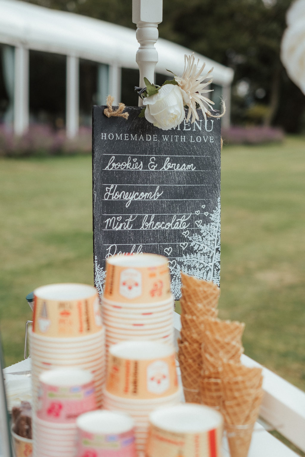 wedding ice cream cart