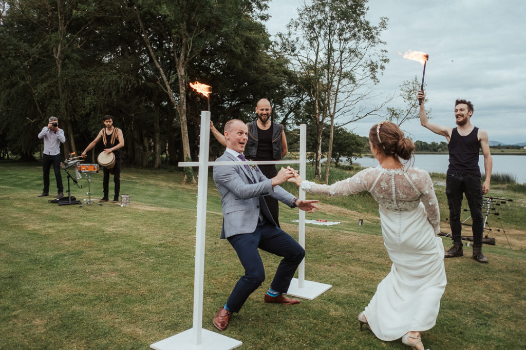 fire artists wedding