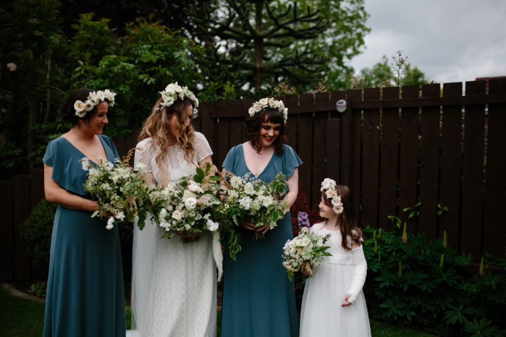 blue bridesmaids dresses