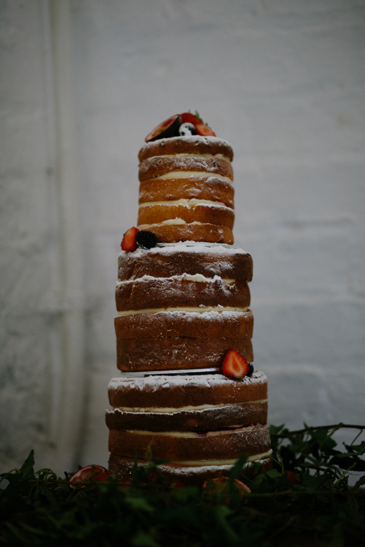 rustic wedding cake, naked wedding cake