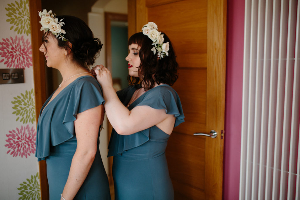 blue bridesmaids dresses