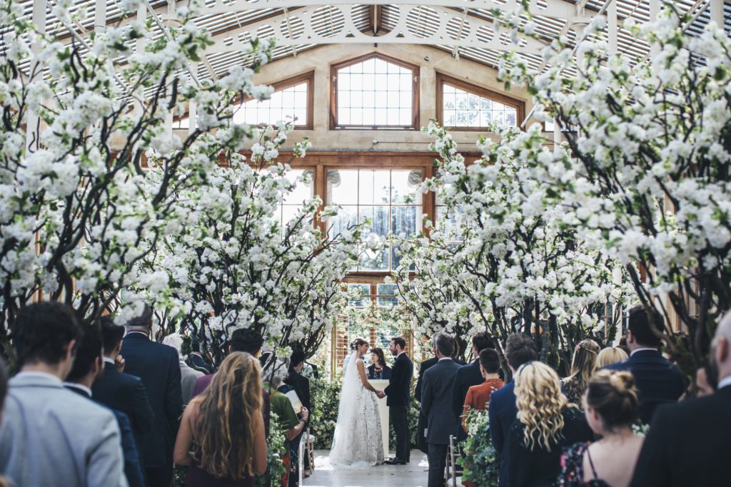 epic wedding ceremony flowers, Kew Gardens wedding