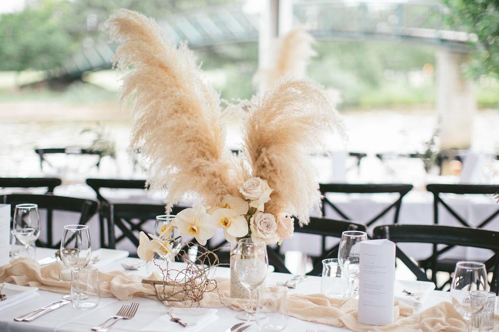 pampas grass centrepieces