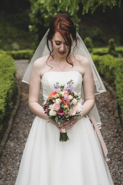 Strapless wedding dress