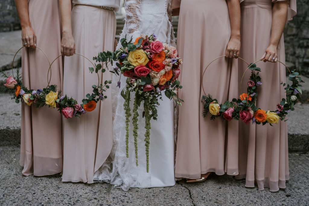 hoop bouquets