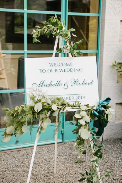 Virginia Park Lodge wedding, wedding signage