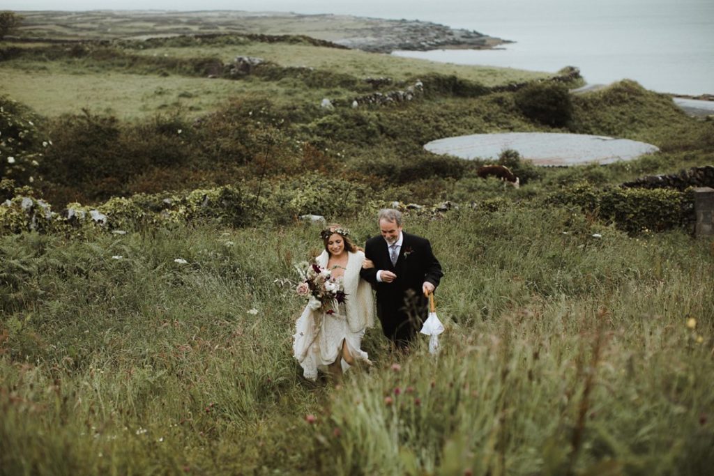 Emmy Mae wedding dress, destination wedding in Ireland, aran islands wedding, Inis Mor wedding