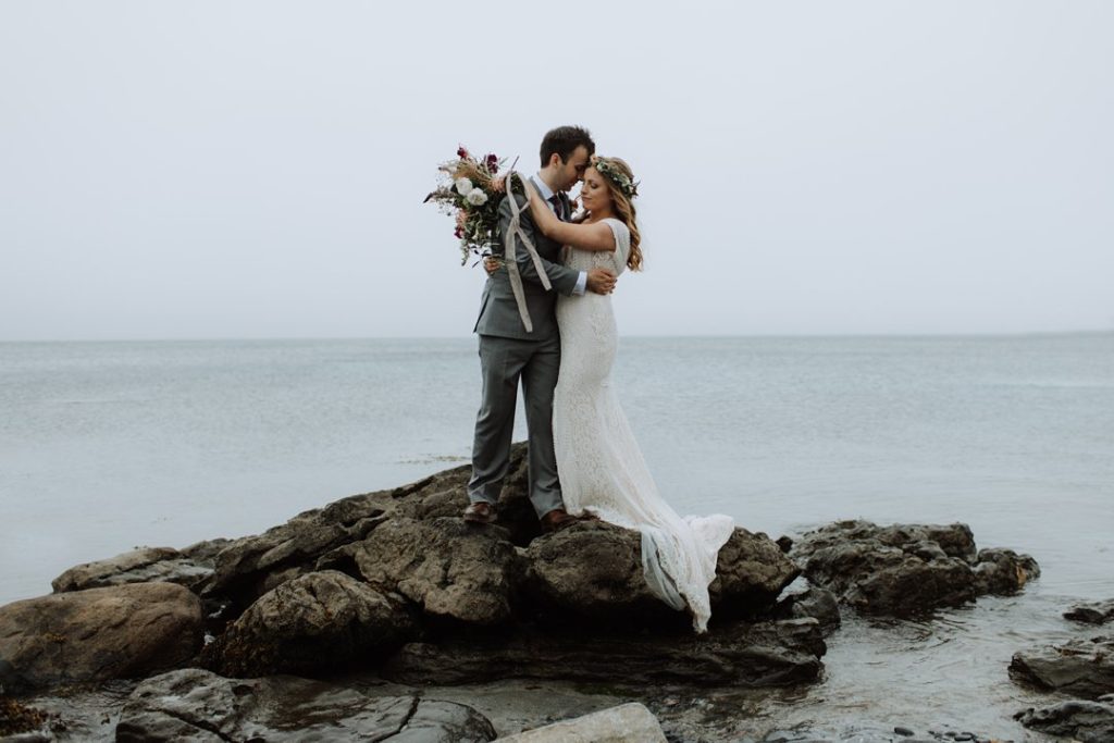 Emmy Mae wedding dress, destination wedding in Ireland, aran islands wedding, Inis Mor wedding