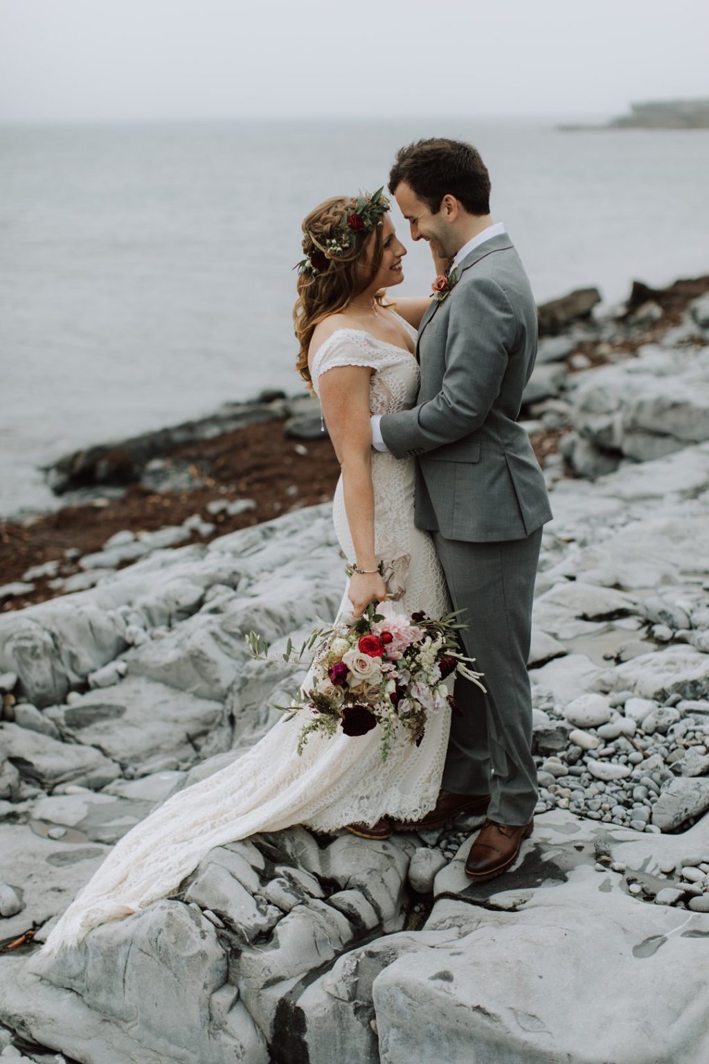 Emmy Mae wedding dress, destination wedding in Ireland, aran islands wedding, Inis Mor wedding