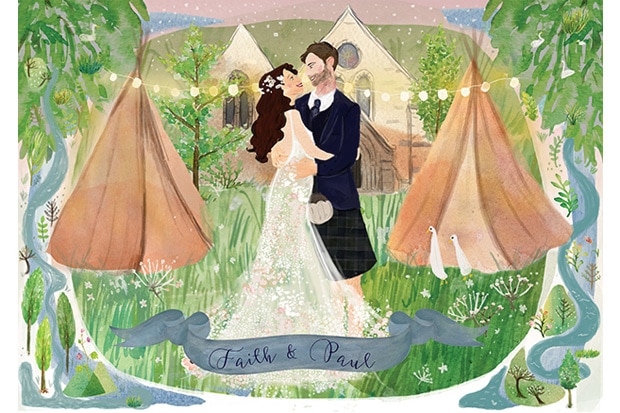 Till Dawn Dear Bespoke illustrated wedding stationery | onefabday-com.go-vip.net