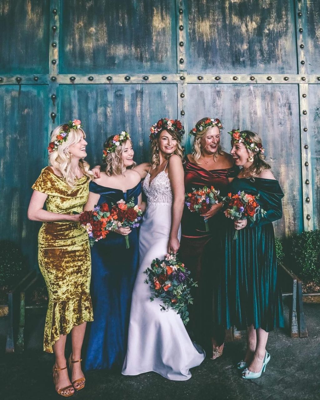 Velvet Bridesmaid Dresses | See more on OneFabDay.com