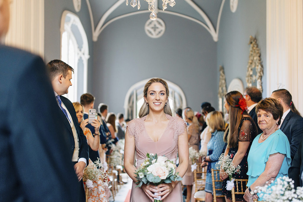 pink bridesmaids dresses, Luttrellstown Castle wedding, Irish castle wedding inspiration, fairytale castle wedding, pink bridesmaids dresses