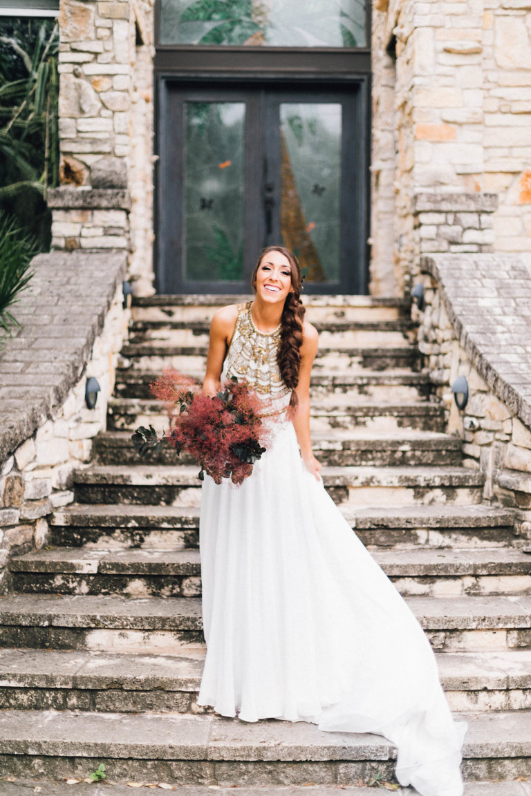 Smoke bush wedding inspiration, smoke bush wedding ideas, smoke bush bridal bouquet | One Fab Day