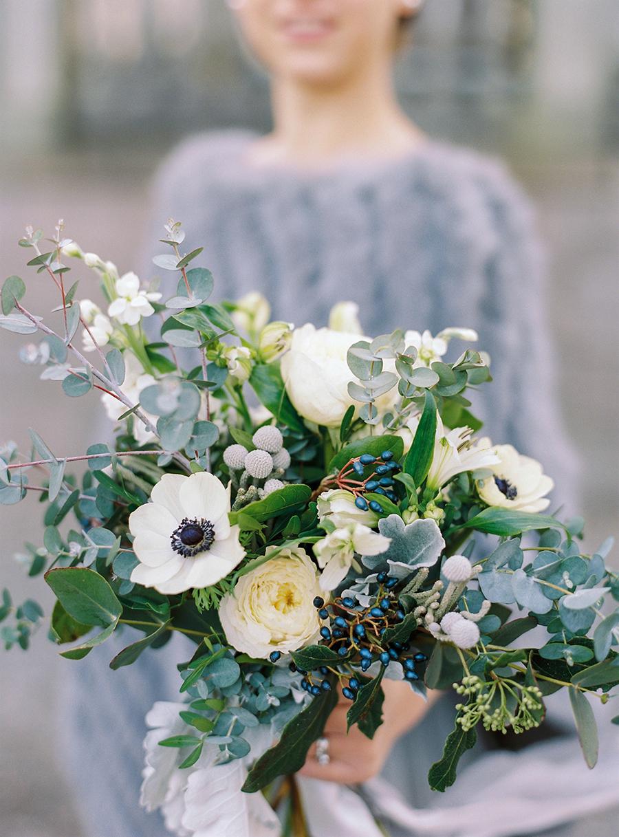 frosty blue bouquet 