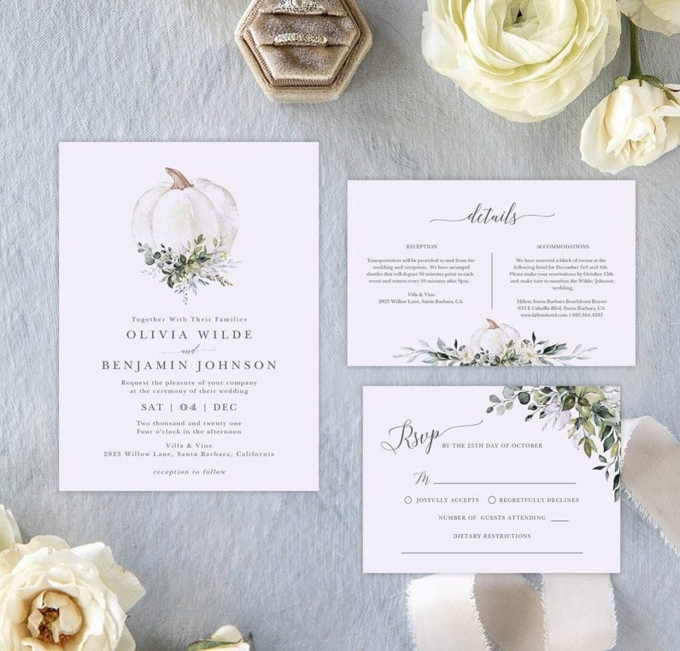 Autumn Wedding Stationery Ideas | One Fab Day