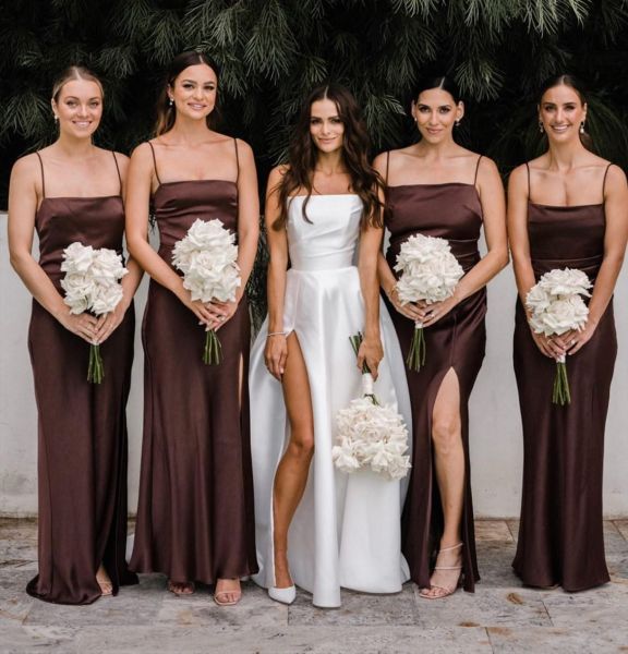 Brown Bridesmaids Dresses | One Fab Day