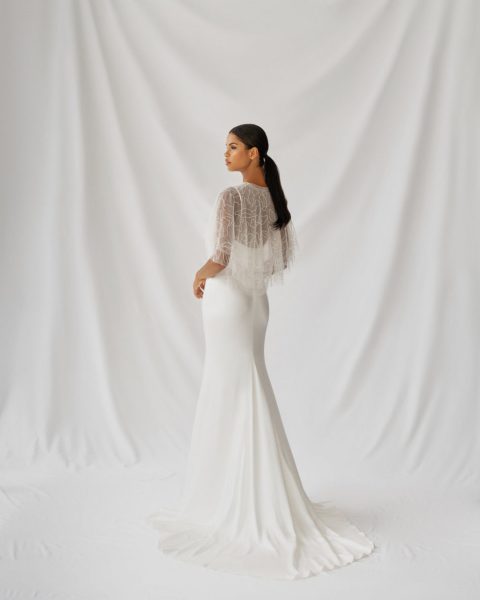 The Cleome Capelet from The Alexandra Grecco 2021 Wedding Dress Collection | see them all on One Fab Day