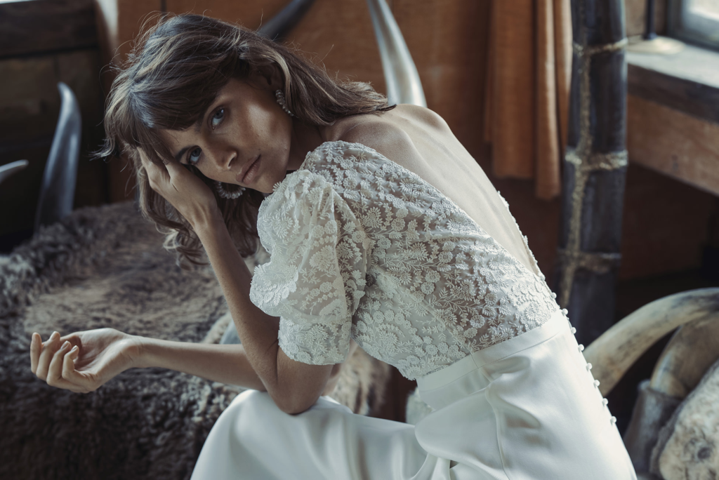 from the 2021 Laure De Sagazan Bridal Collection featured on One Fab Day