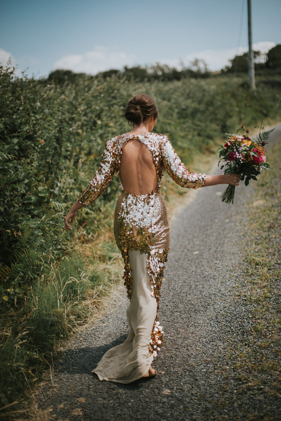 sequin bridesmaids dress