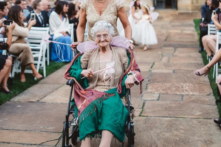 Flower Grandma | We're loving these alternative and adorable bridal parties! One Fab Day