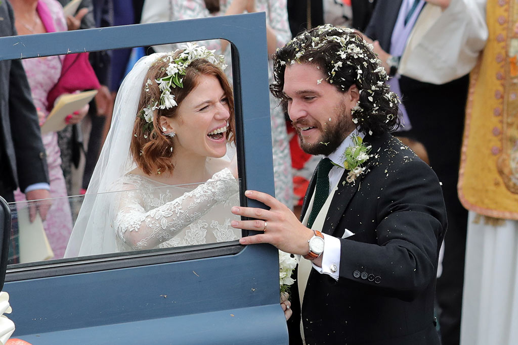 Kit Harringto Rose Leslie wedding - celebrity wedding hairstyles