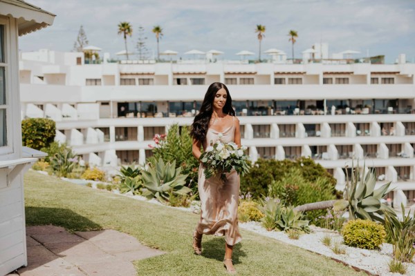 bridesmaid walking