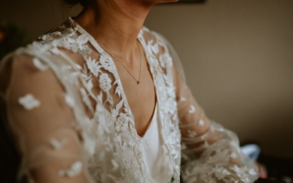 lace bridal robe