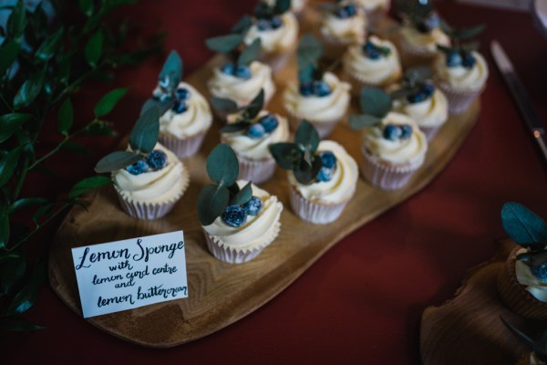 Wedding photography Jane & Alex table cupcakes cake bride and groom lemom sponge buttercream cake