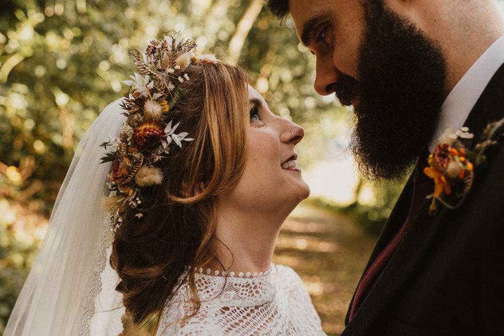 wedding undone updo bridal hairstyle