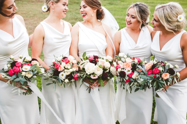 white bridesmaids