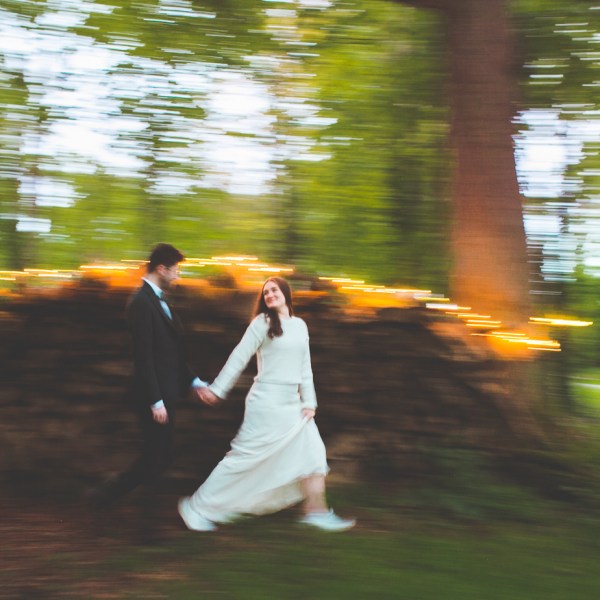 Juniper Barn Photography real weddings bride groom exterior shot lights