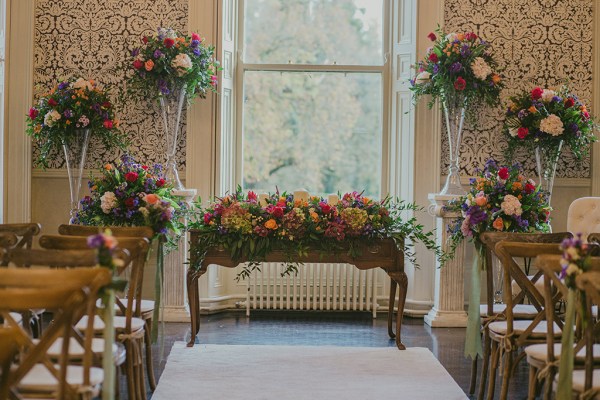 Ceremony chairs flowers roses ceremony interior