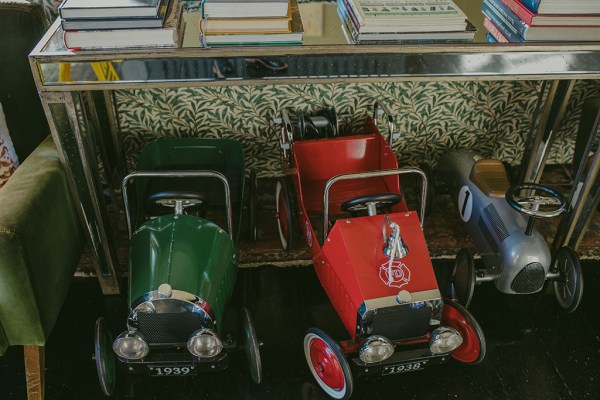 Racing cars interior books drawing room old fashioned