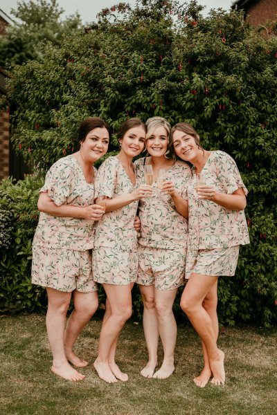 bridesmaids in pjs