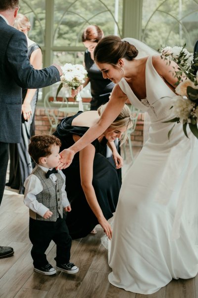 bride and son