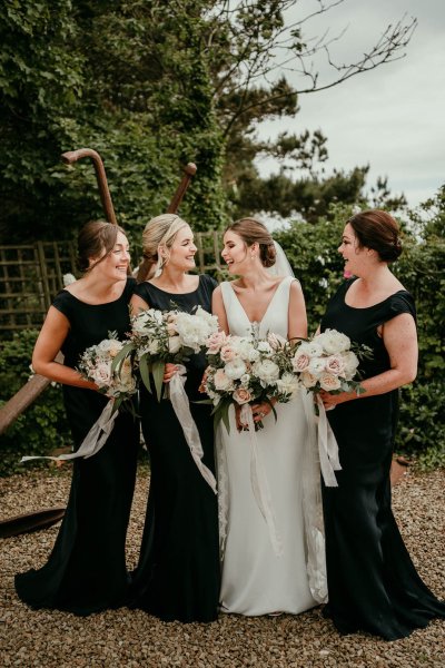 black bridesmaid dresses