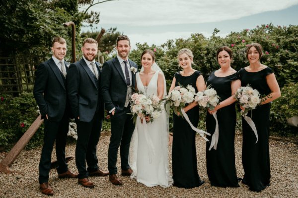 bridal party black dresses