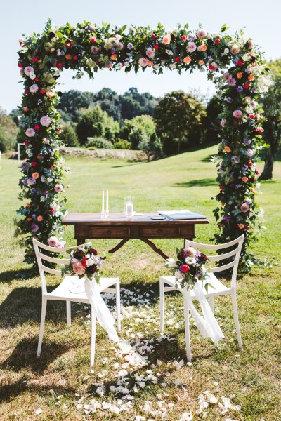 Exterior ceremony detail chairs ceremony