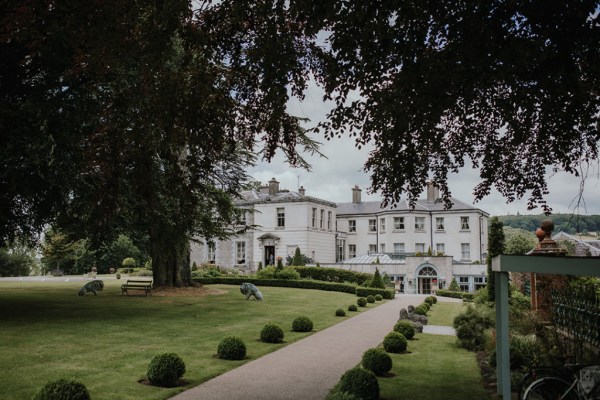 Wedding exterior hotel stately home garden green manor