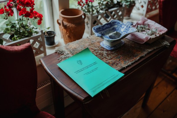 Interior marriage certificate table