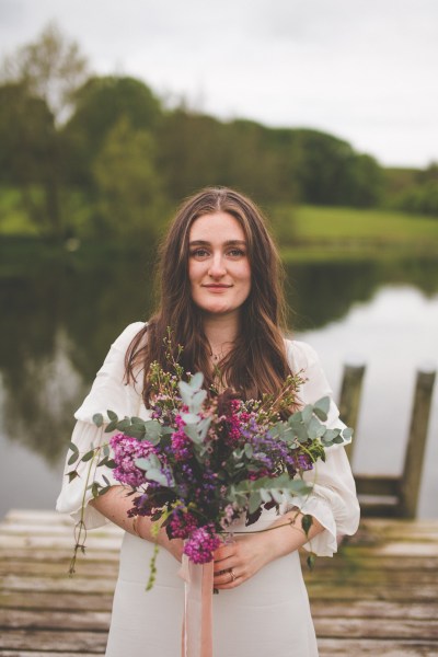 eucalyptus flowers bride exterior