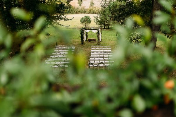 outdoor wedding ceremony in france