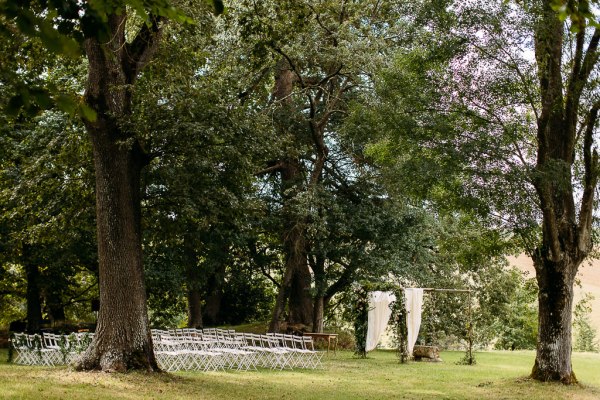 outdoor wedding ceremony in france