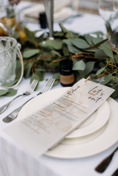 wedding menu