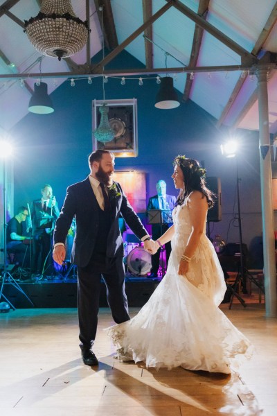 Bride and groom couple have first dance Olga Hogan Photography: Hannah & Eoghan