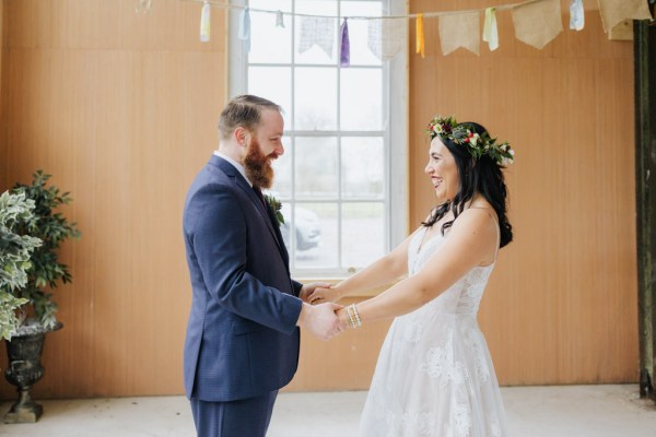 Bride and groom first look - happyOlga Hogan Photography: Hannah & Eoghan